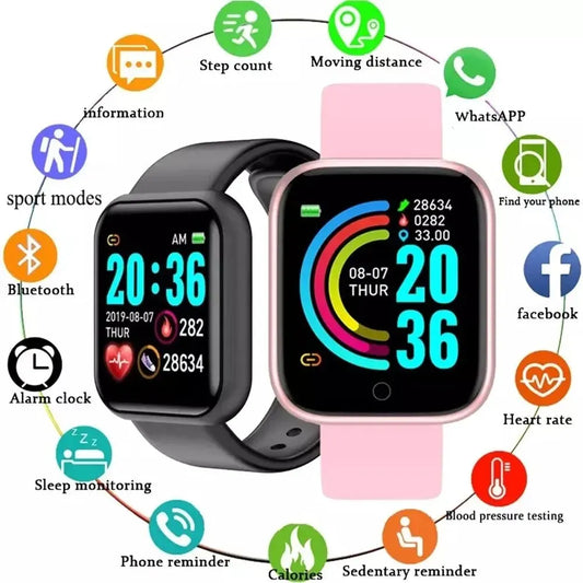 Multifunctional Luxury Smart Watch Bluetooth, Phone, Music, Fitness,Sleep Monitor Y68 Smartwatch D20